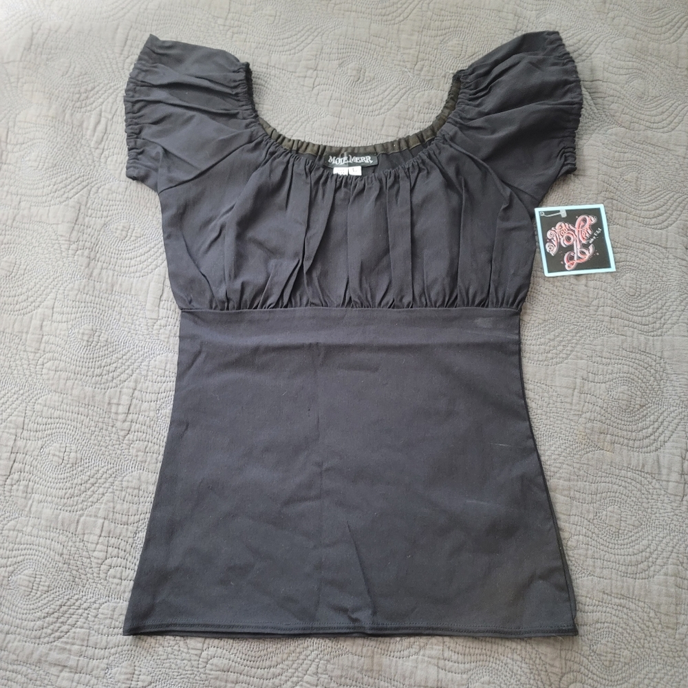 NWT L Mode Meer Peasant Top